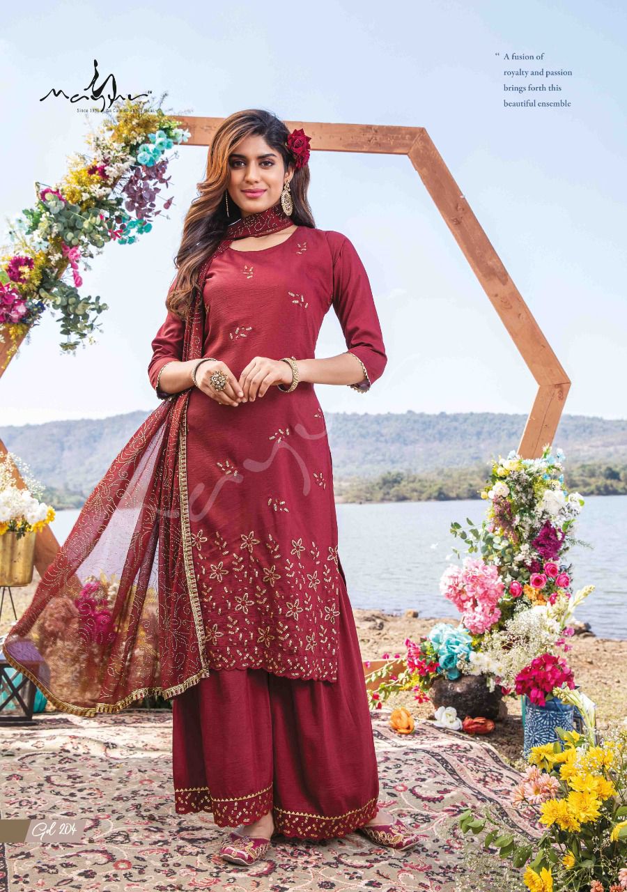 Mayur Global Desi 2 Fancy Designer Festive Wear Kurti With Pant And Dupatta Readymade Collection